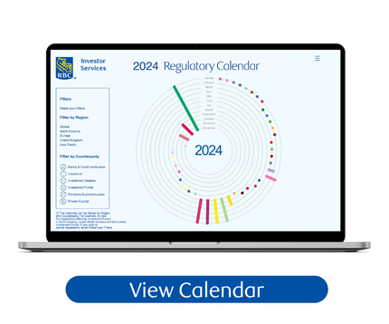 Screenshot of Regulatory Calendar